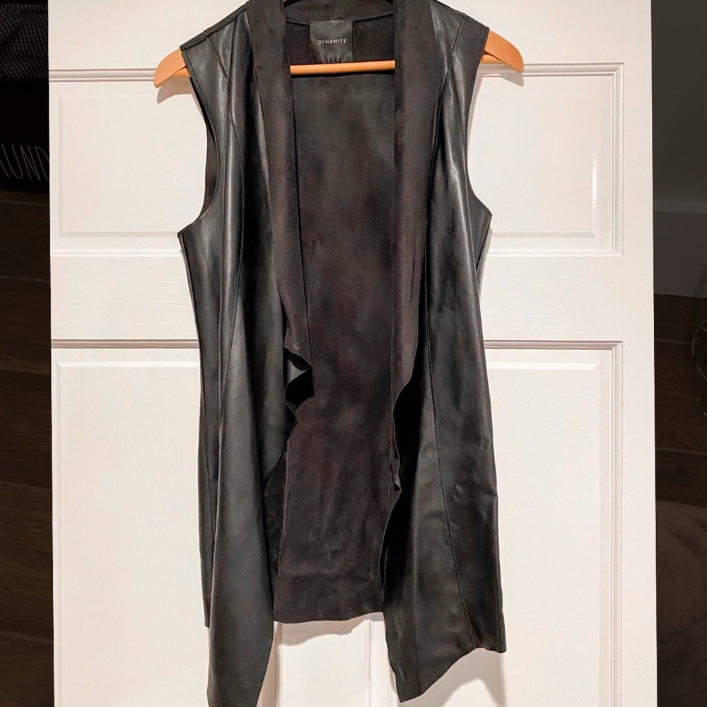Faux Leather/Suede Vest
